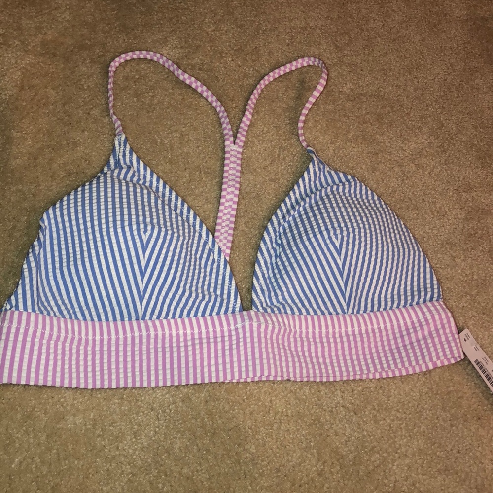 NWT JCrew Banded T-Back Bikini Top